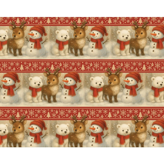 Папір подарунковий  крейдований 80г, новорічний , 100 х 70см  -10 аркушів (PVM10-326NY)