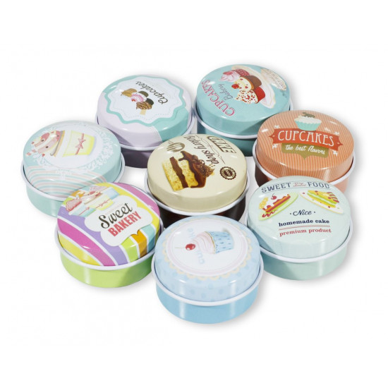 Подарункова коробка MT-009-2, металева, кругла, 4.5x2.5cm (MT-009-2)