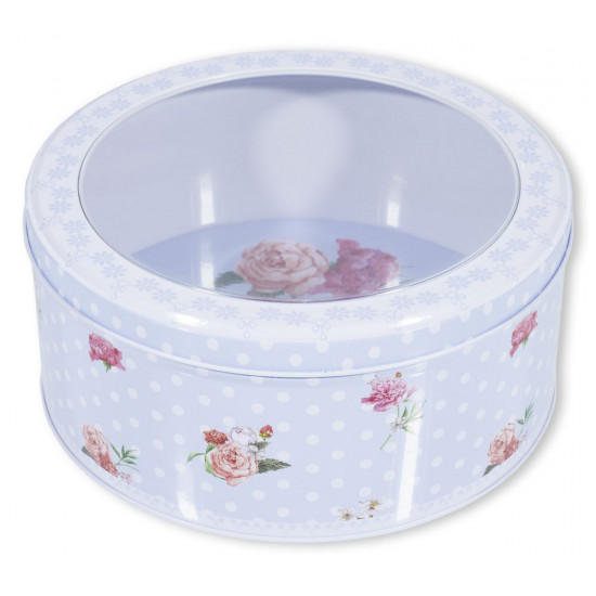 Подарункова коробка MT-216-05, металева з прозорою кришкою, кругла, 13.5x7.2cm/16.7x8cm/19.5x8.7cm, 3 шт в наборі (MT-216-05)