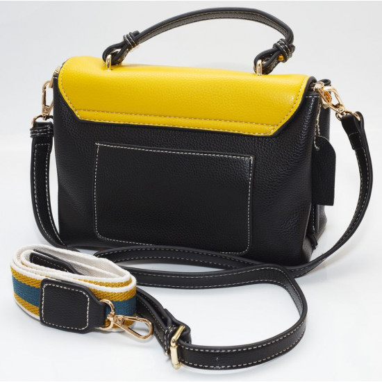 Сумка жіноча чорна 16х23см екошкіра (89003 black)