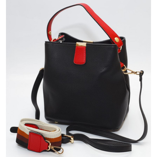 Сумка жіноча чорна 21х25см екошкіра (A1125001  black)