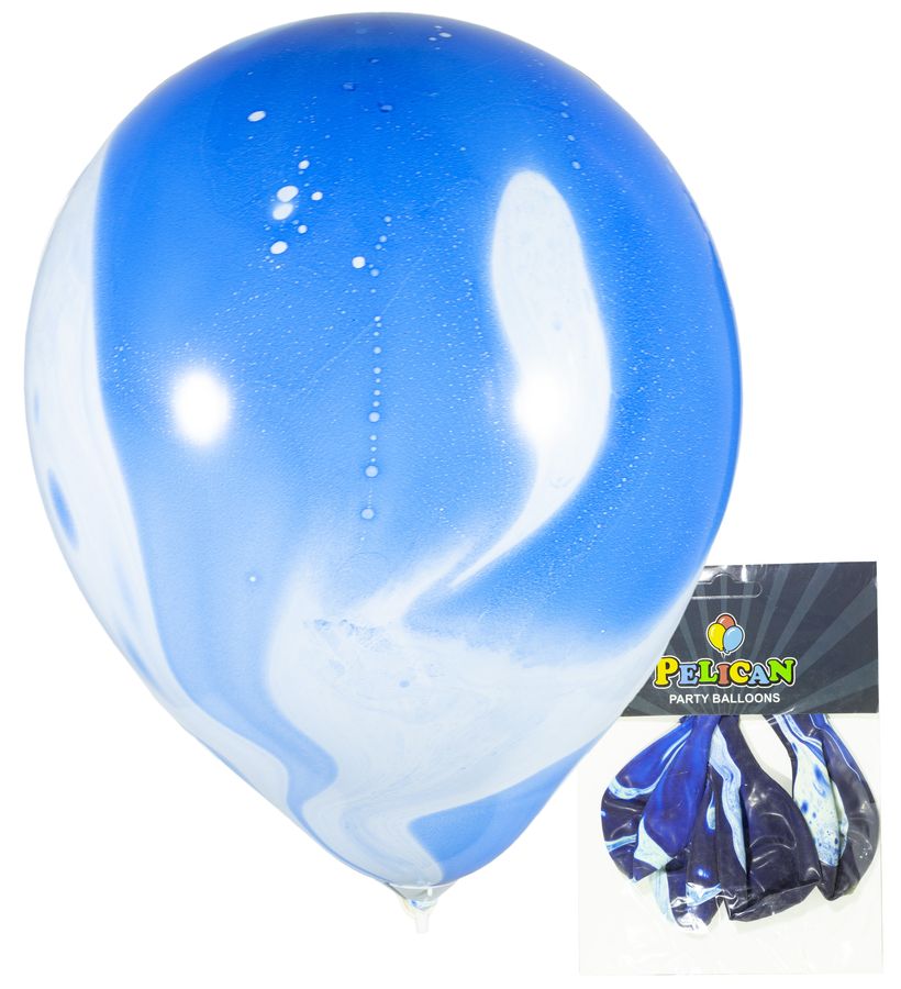 Шарики Pelican 12' (30 см), агат синий, 5шт/уп Синий Pelican (825635/1205-635)