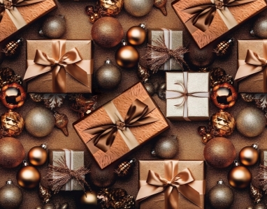 Папір подарунковий  крейдований 80г, новорічний , 100 х 70см  -10 аркушів (PVM10-330NY)