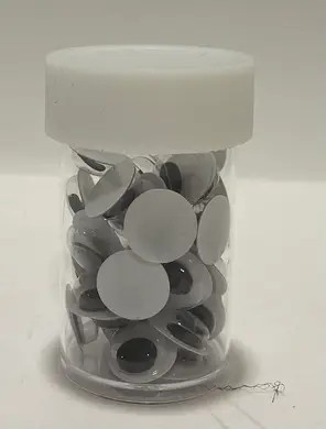 Набір творчості  "Очі, що рухаються, 8мм,10мм,12мм" у баночцi Білий Без бренду (986-1)