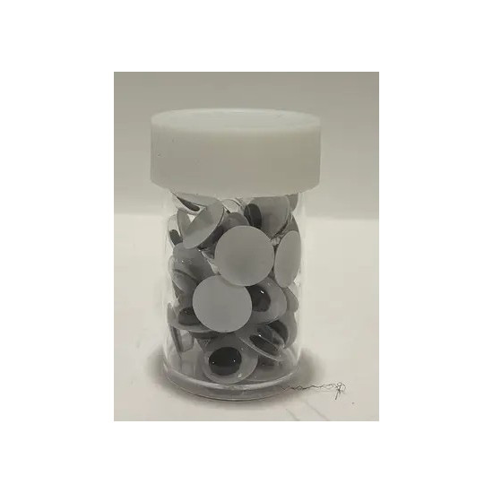 Набір творчості  "Очі, що рухаються, 8мм,10мм,12мм" у баночцi Білий Без бренду (986-1)