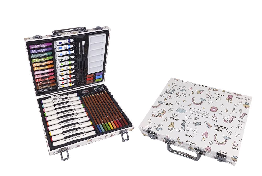 Набір художника для малювання "Єдиноріг" 53 предмети, 30 х 23 х 5,5см Різнокольоровий Без бренду (U-53)