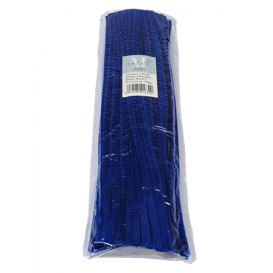 Синельний дріт, 300 х 6мм, темно-синій, 100 шт (C30148 dark blue-A-013)