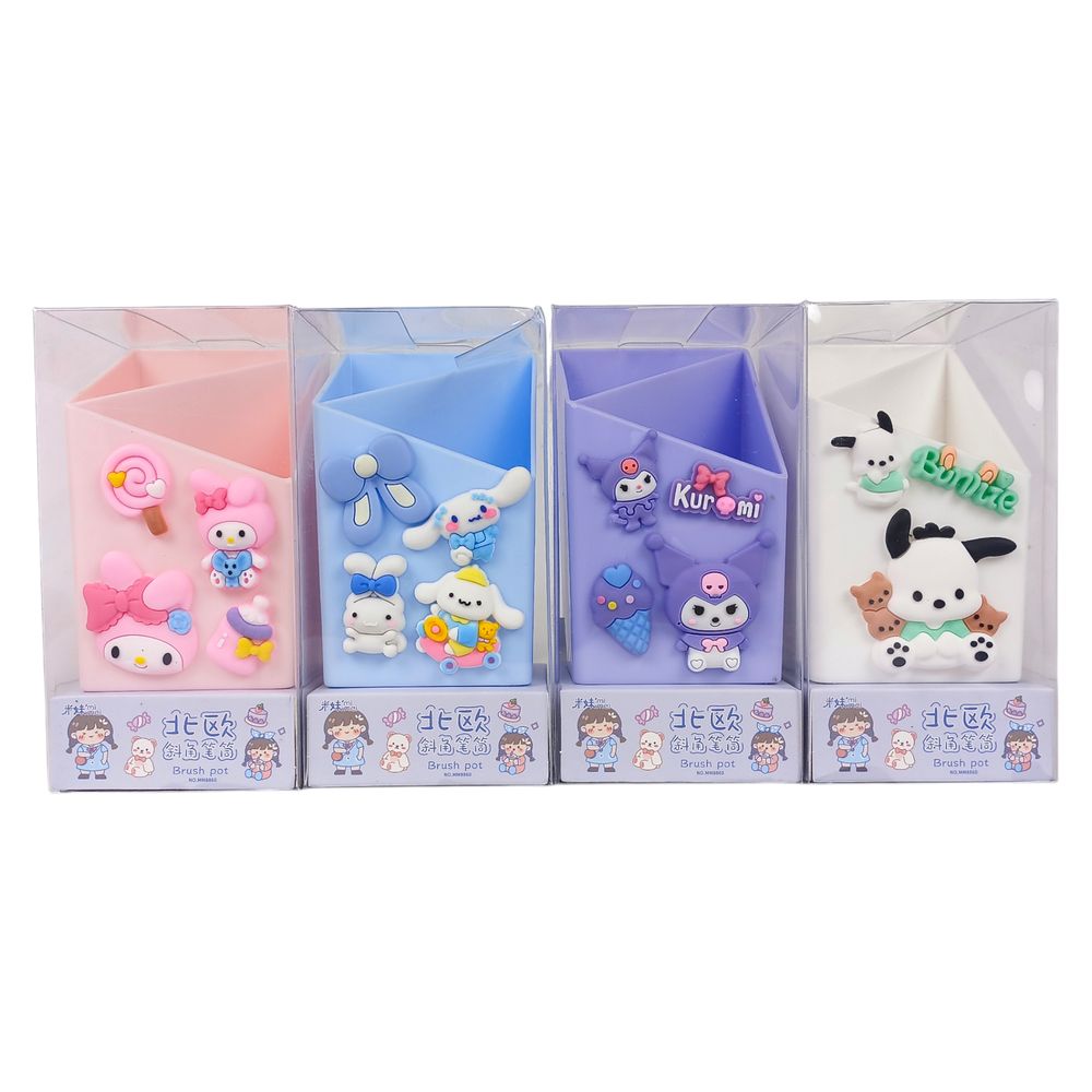 Підставка-органайзер 2 відділення  "Зайчик Kuromi та друзі" 13,5 х 8 х 7,5см, 4 види (8860-1)