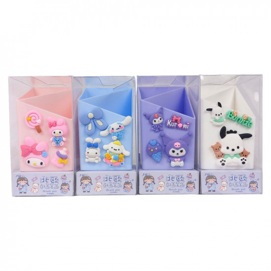 Підставка-органайзер 2 відділення  "Зайчик Kuromi та друзі" 13,5 х 8 х 7,5см, 4 види (8860-1)