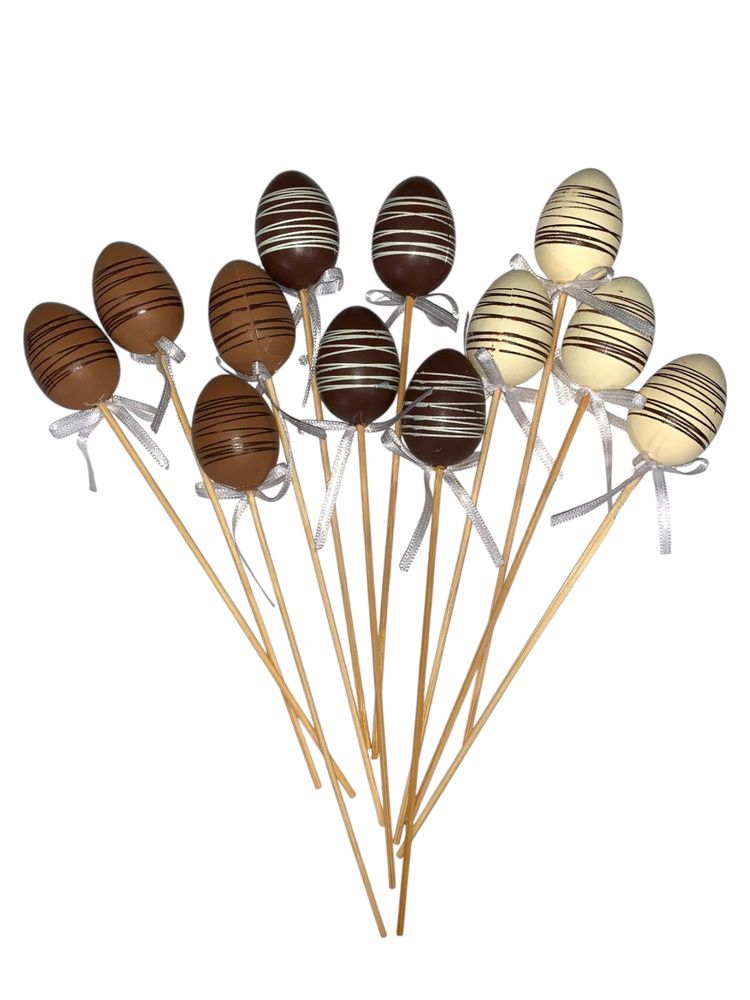 Топпер великодні яйця "Chocolate" 4 х 3см -12шт (L00125)