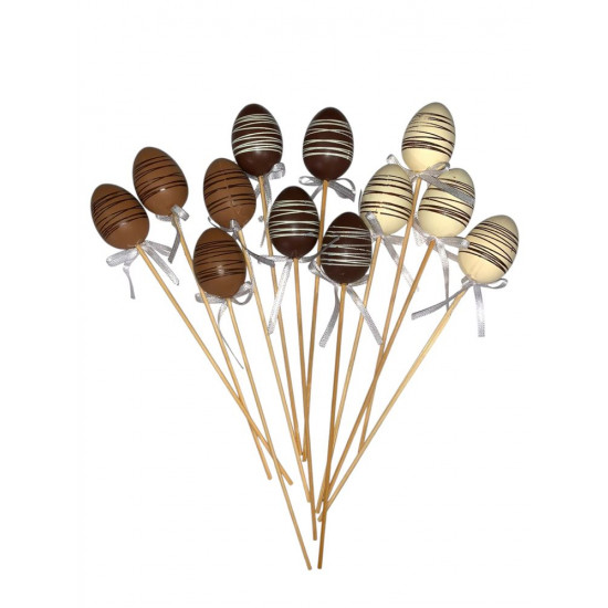 Топпер великодні яйця "Chocolate" 4 х 3см -12шт (L00125)