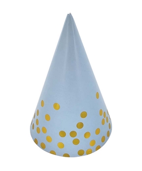 Ковпачки паперові TM Pelican 15сm  ""Блакитні з золотим горошком"   - 10шт (871807)