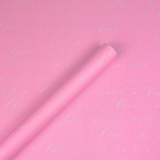 Бумага упаковочная крафт-двосторонний 0,7 х 7м Розовый Unison (Пт 501.12)