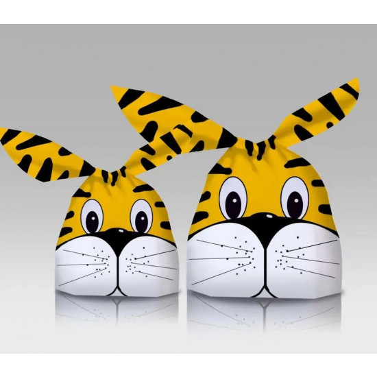 Пакет поліетиленовий з вушками   Тигреня 26 х 14 х 16см,  50шт Помаранчевий Unison (bl2501-273)