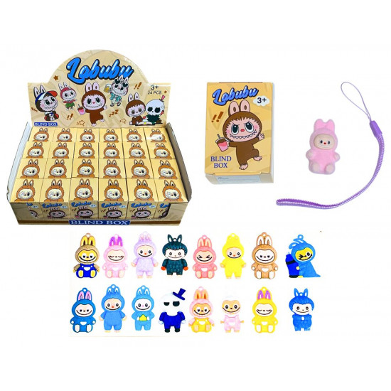 Брелок іграшка для ключів на рюкзак або сумку,  Labubu- міні  (мікс) 4,5см (TCL-CN072)