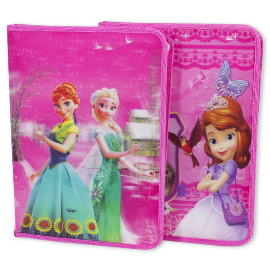 Папка A4 шкільна на змійці 3D 23 х 33см Рожевий Unison (805-3D/5338)