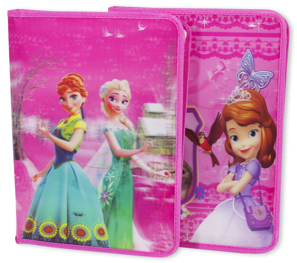 Папка A4 шкільна на змійці 3D 23 х 33см Рожевий Unison (805-3D/5338)