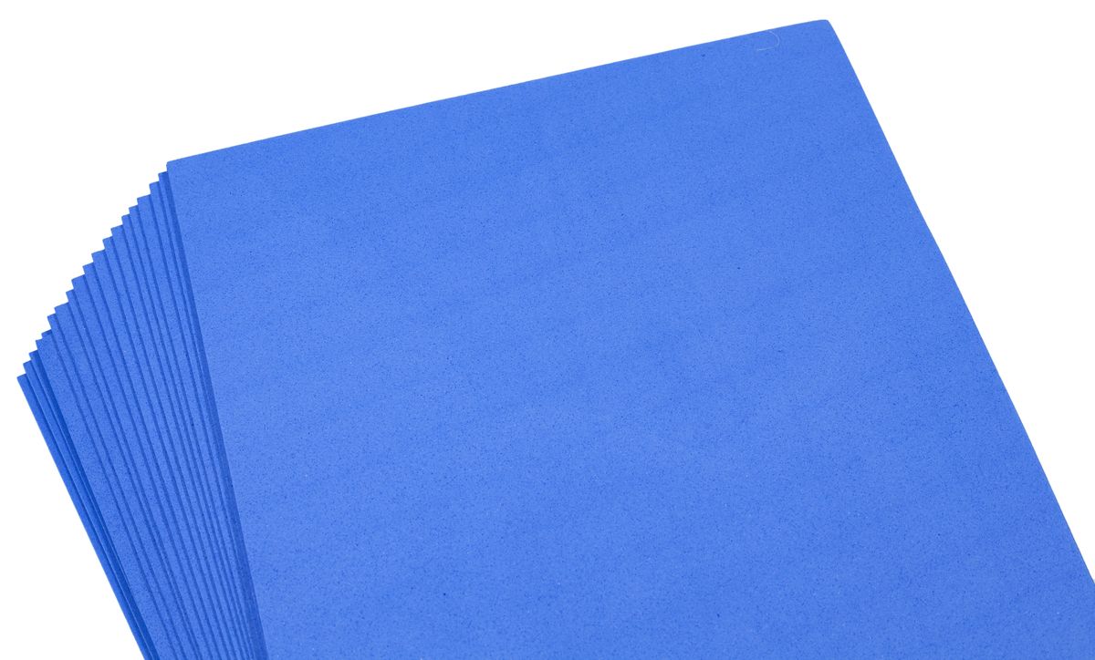 Фоаміран 1мм,  20 аркушів 20х30  -  синій (5095-1-019)