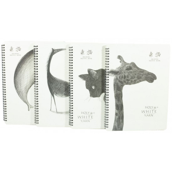 Скетч-бук на спіралі  "Тварини"21*28,7см 1642-LB4A5 (1642-LB4A5)