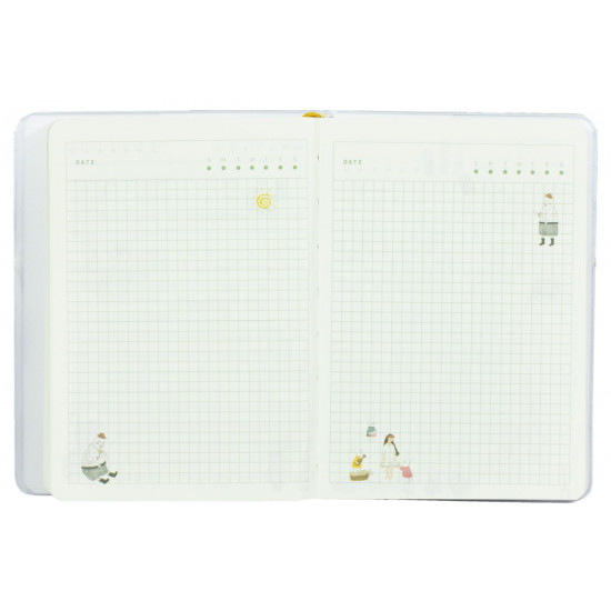 Блокнот LB36K34-3074, 36K,  шкірзам хлястик, 128 аркушів 4 диз (LB36K34-3074)