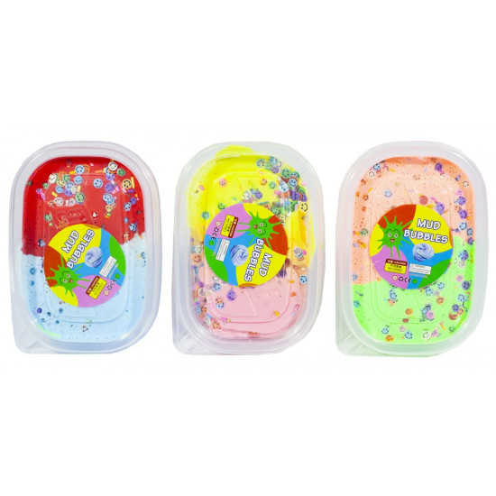 Іграшка-слайм Флаффі "Двокольорова з фимо-добавками" 130г (2400-1)