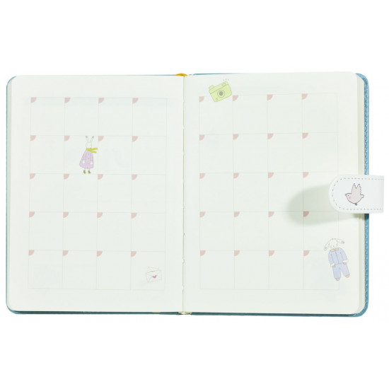 Блокнот LB36K44-3040, 36K,  шкірзам хлястик, 112 аркушів 4 диз (LB36K44-3040)