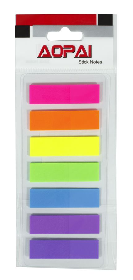 Індекси PET-02A, 1.2x4.4cm 25 аркушів 7 кольорів (PET-02A)