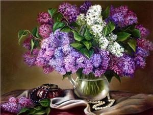 Картина за номерами "Бузок"40 * 50см, крас.-акрил, кисть-3шт. (1 * 5) (8157)