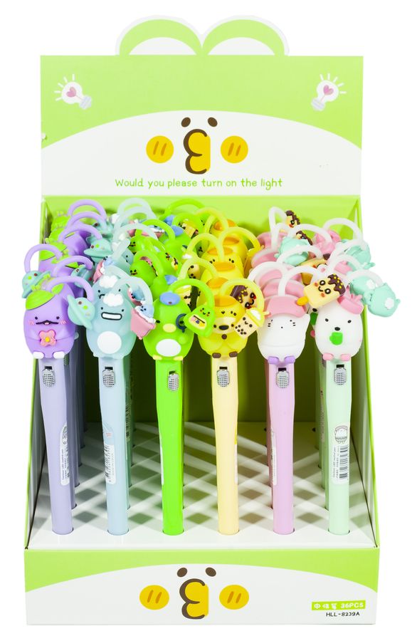 Ручка кулькова світить  в / в "Звірята з смаколиками." (8239-НМ)