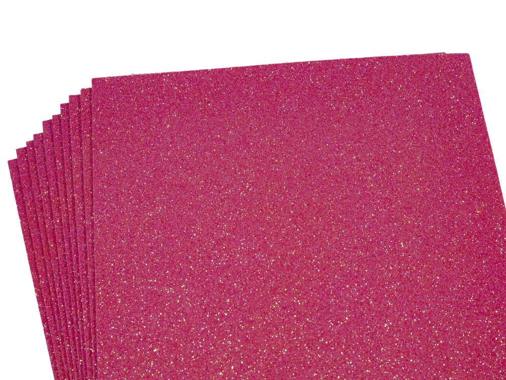 Фоаміран з глітером 21 х 29,7см, 1,7мм, 10 листів, малиновий Червоний Unison (17IA4-7127)