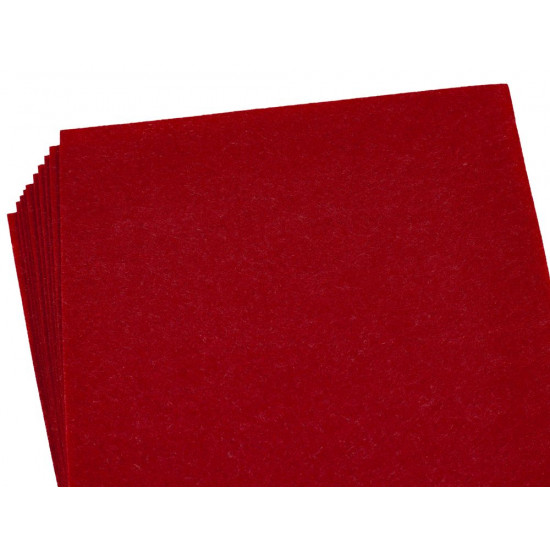 Фетр 20 х 30см, 1,2мм, 10 листів, темно-червоний Червоний Unison (170HQ-041)