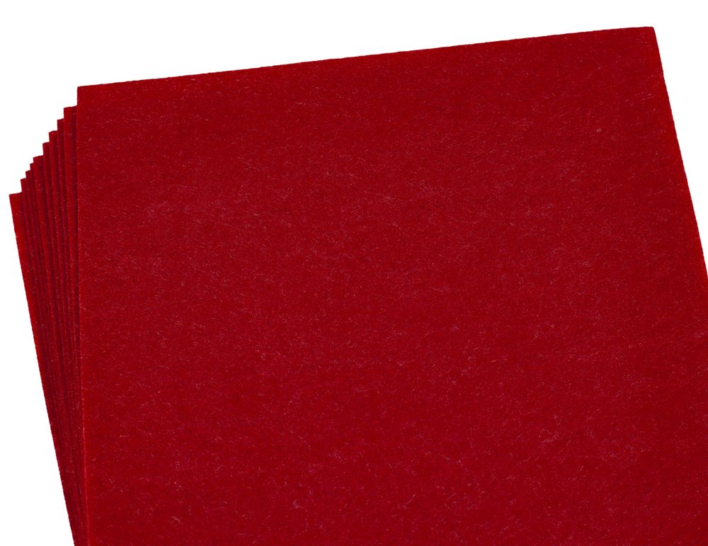 Фетр 20 х 30см, 1,2мм, 10 листів, темно-червоний Червоний Unison (170HQ-041)