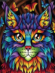 Картина за номерами "Кіт" 40 * 50см, крас.-акрил, кисть-3шт. (RA30492)