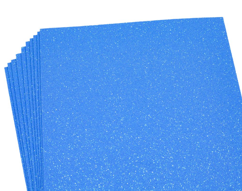 Фоаміран 1,7 мм "Темно-блакитний " IRIDESCENT HQ A4 10 аркушів 21х29,7 Блакитний Unison (17IA4-7108)