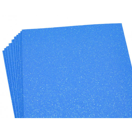 Фоаміран 1,7 мм "Темно-блакитний " IRIDESCENT HQ A4 10 аркушів 21х29,7 Блакитний Unison (17IA4-7108)