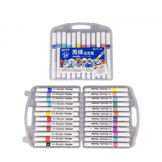 Набір акрилових скетч макерів Aodemei 24шт Різнокольоровий Без бренду (6131-24M)