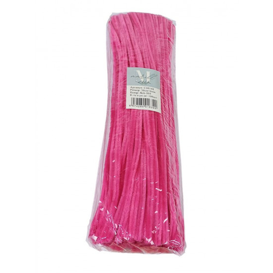 Синельний дріт, 300 х 6мм, рожевий, 100 шт (C30148 pink-А-005/T04)