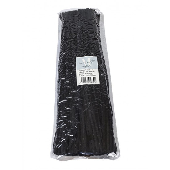 Синельний дріт, 300 х 6мм, чорний, 100 шт (C30148 black-A-025/T13)