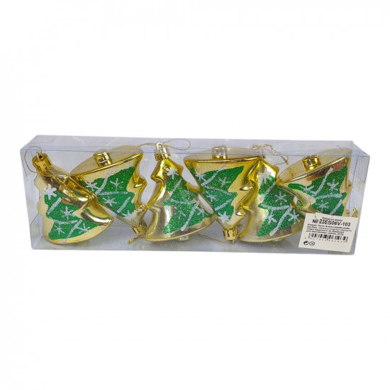 Набор игрушек на елку "Елка" 8*5см 6шт (23-ES04V-103)