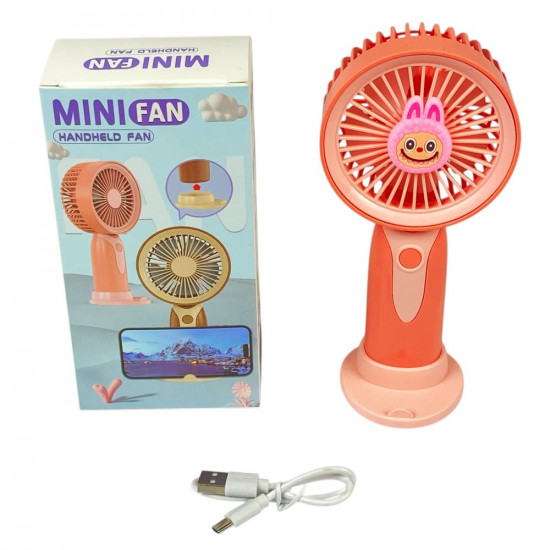 Вентилятор портативный настольный 17,5см, usb аккумулятор, 3 скорости Оранжевый Unison (65693 orange)