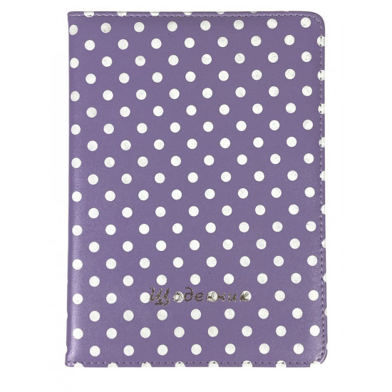 Дневник кож/зам 24 х 17,5см "Горошек"  на сереневом (0025-5  lilac)
