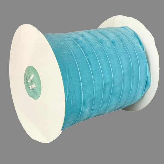 Оксамитова стрічка  2,5 см х 50 ярдів Блакитний Marill (D00825- 30)