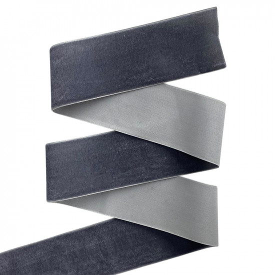 Оксамитова стрічка  5 см (±5мм) х 20 ярдів Сірий Marill (D00850- C 66)