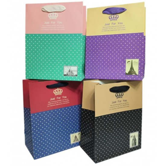 Пакет подарунковий , Just For You - 4дизайни, 210g, 18 x 23 x8cm Різнокольоровий Unison (DF-309S)