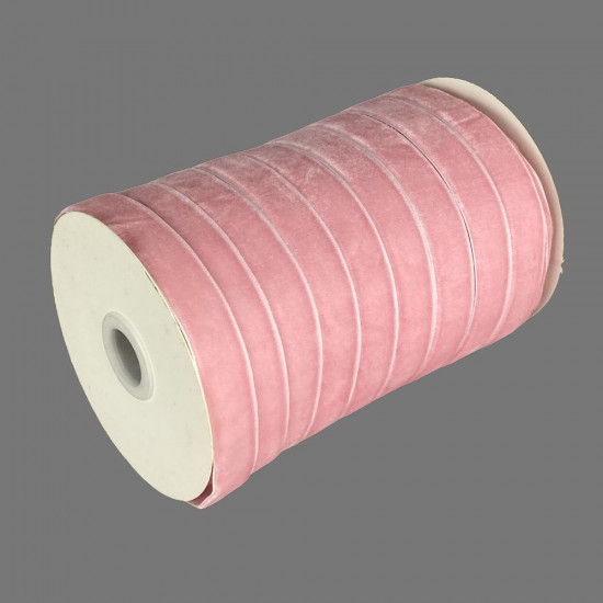 Оксамитова стрічка  1,5 см х 50 ярдів Рожевий Marill (D00815- 39)