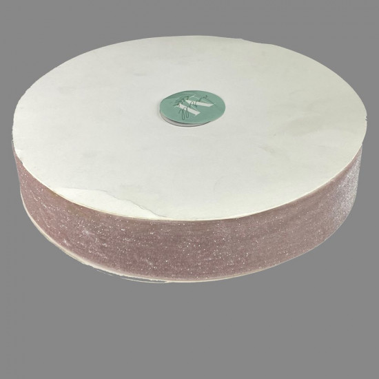 Оксамитова стрічка  блискуча 4,0 см х 30 ярдов Бежевий Marill (D16740- powder)