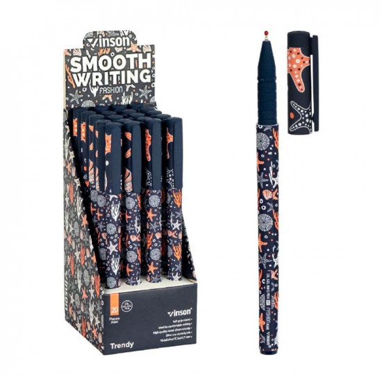 Ручка кулькова  0,7мм синя, Vinson Різнокольоровий Vinson (A56)