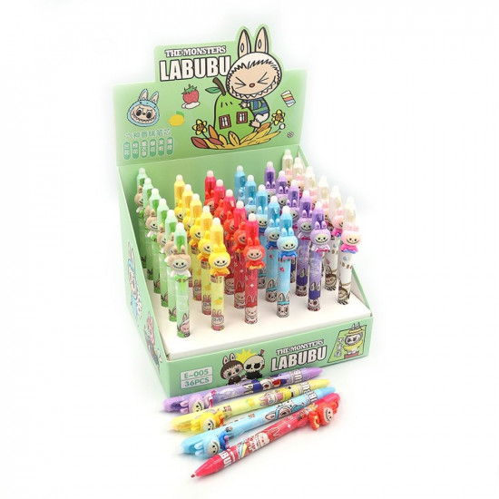 Ручка що стираеться "Labubu", синя, mix Різнокольоровий (E005)