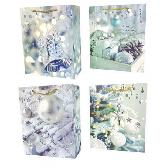 Пакет подарочный новогодний , 26 х 32 х 12cm 4 дизайна (Y-2816M(21816))