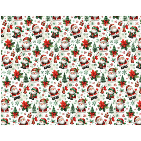 Папір подарунковий  крейдований 80г, новорічний , 100 х 70см  -10 аркушів (PVM10-328NY)